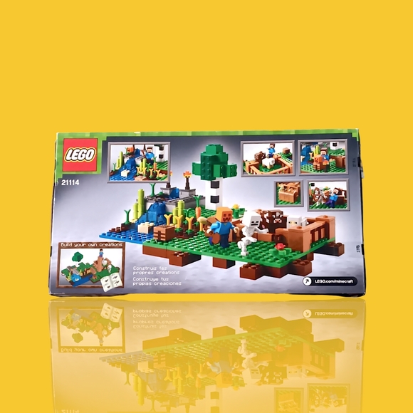 New Legos 21114 Minecraft The Farm Steve Skeleton Cow Sheep Minifigures Retired - Picture 3 of 6